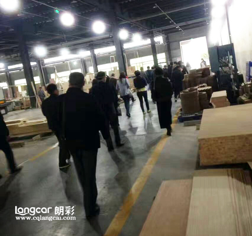 重庆朗彩木门：长寿区多位领导参观厂区