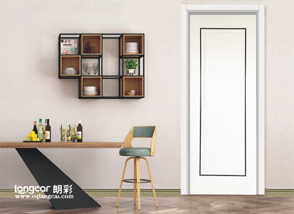 重庆朗彩木门新品震撼上市：镶金属条木门